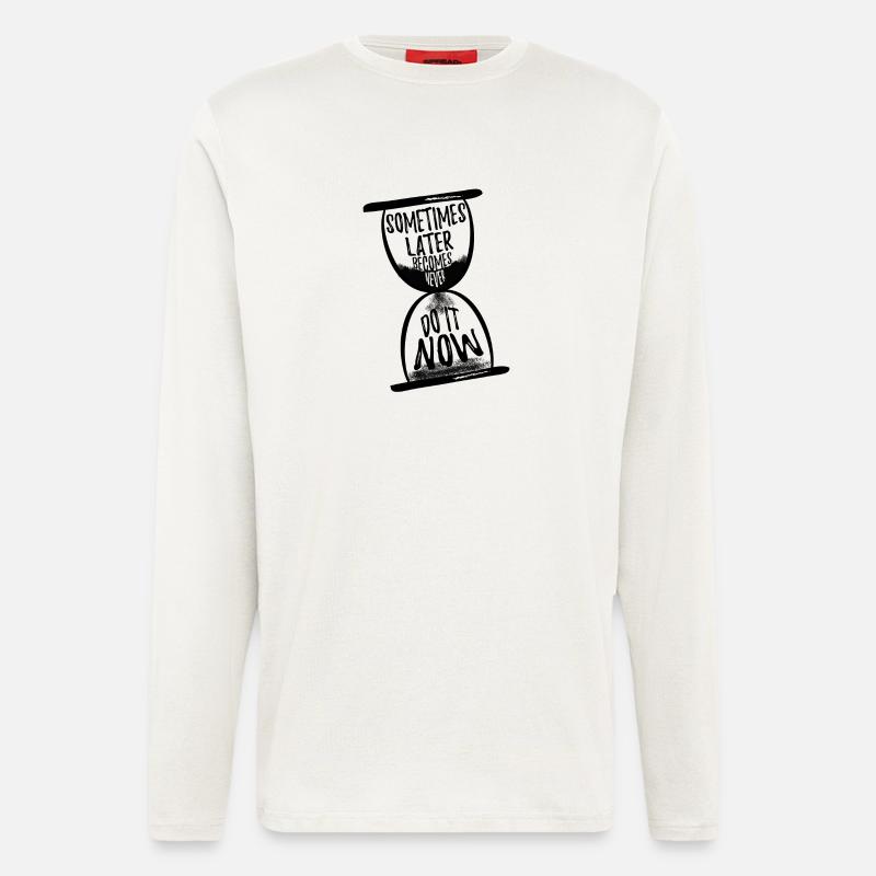 Manchmal wird später nie N - Langarmshirt - made by SPREAD  - OFF WHITE