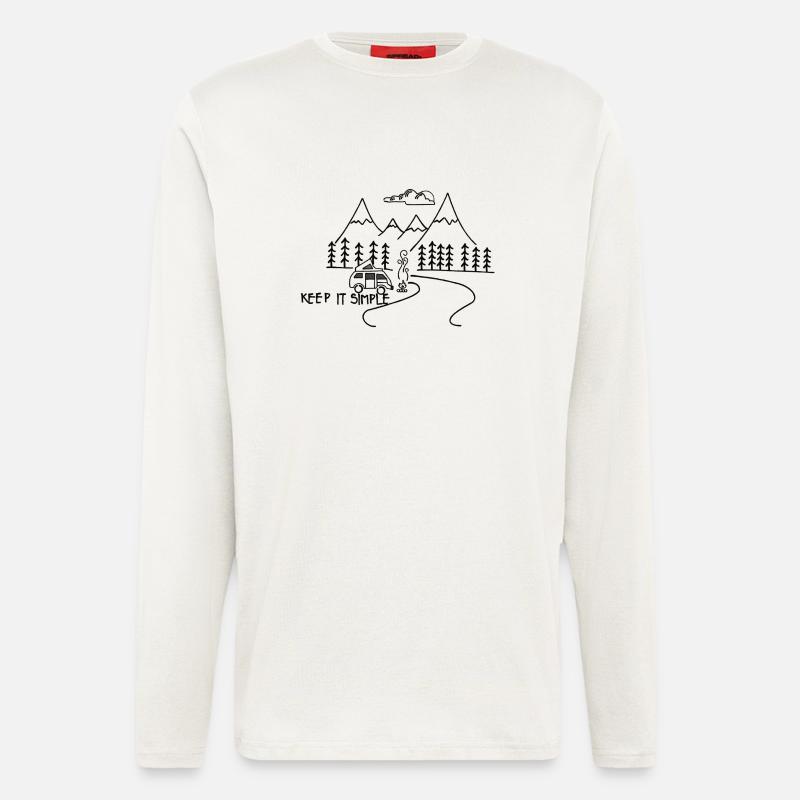 Keep it simple camping - Longsleeve - made by SPREAD  - OFF WHITE