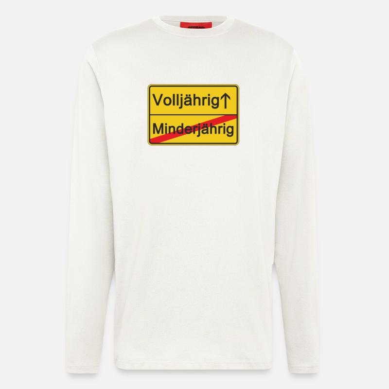 Minderjährig Volljährig - Langarmshirt - made by SPREAD  - OFF WHITE