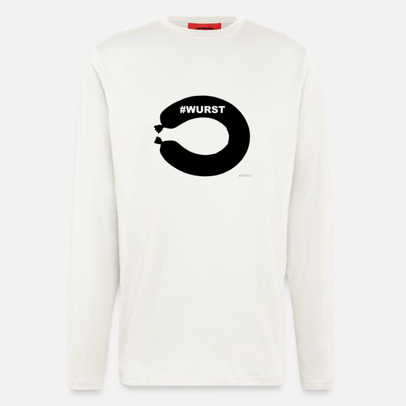 Fleischwurst Geschenk Geschenkidee Idee - Langarmshirt - made by SPREAD  - OFF WHITE