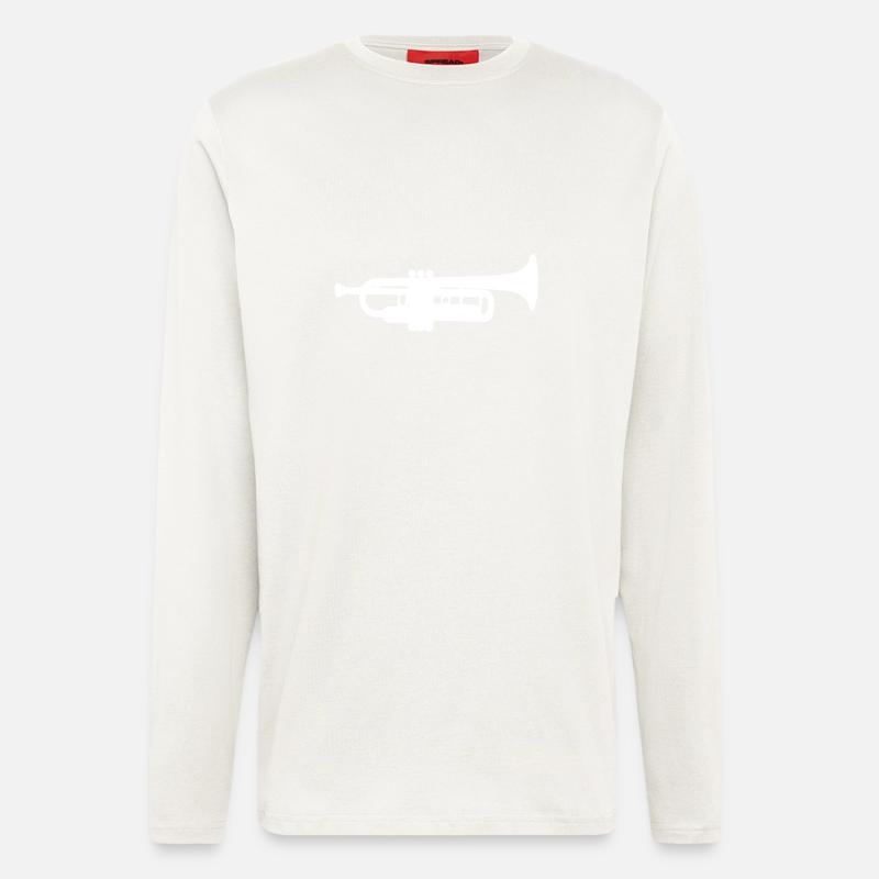 Trompete Weiß - Langarmshirt - made by SPREAD  - OFF WHITE