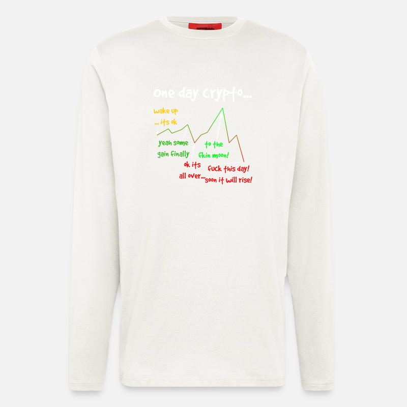 One day crypto - Langarmshirt - made by SPREAD  - OFF WHITE
