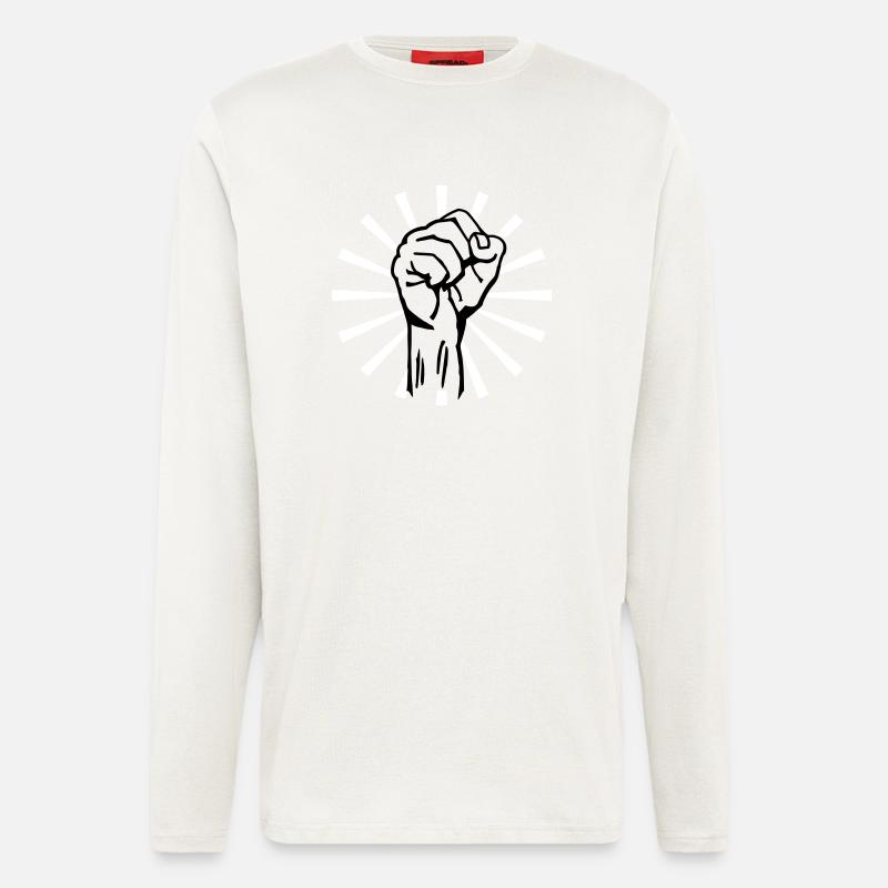 fist 2c rays - Longsleeve - made by SPREAD  - OFF WHITE
