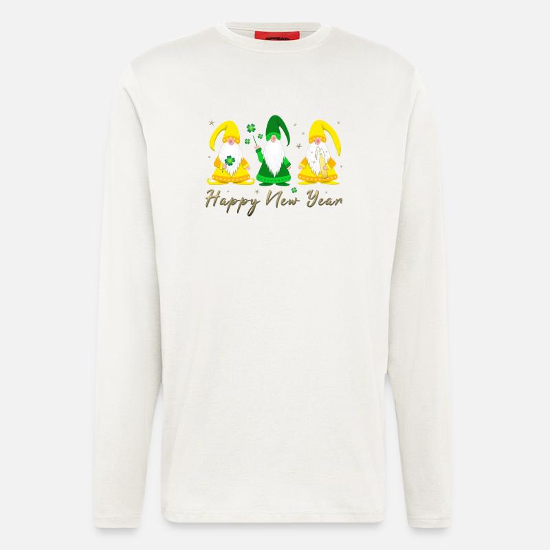 Happy New Year gnome imp - Langarmshirt - made by SPREAD  - OFF WHITE
