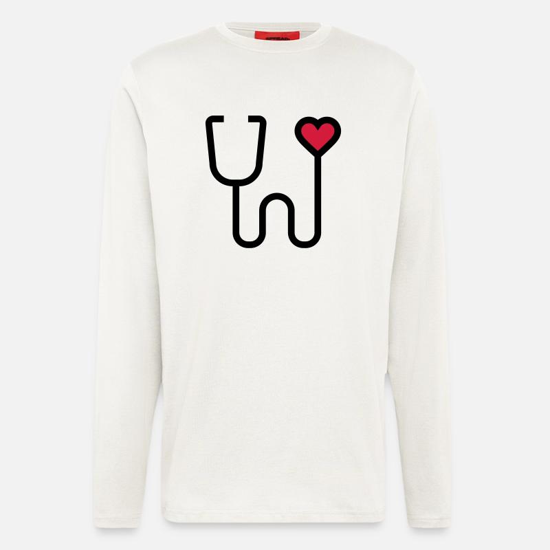 Stethoskop Abhörgerät - Langarmshirt - made by SPREAD  - OFF WHITE