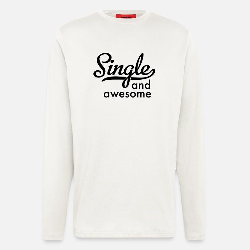 single and awesome - Langarmshirt - made by SPREAD  - OFF WHITE