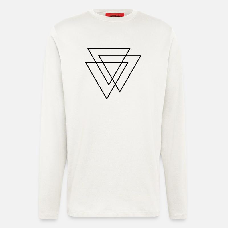 3D Triangles - Three Triangles - Three Triangles Design - Longsleeve - made by SPREAD  - OFF WHITE