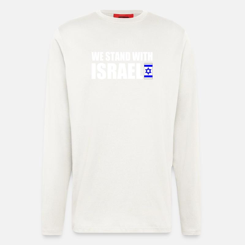 We stand with israel - Langarmshirt - made by SPREAD  - OFF WHITE