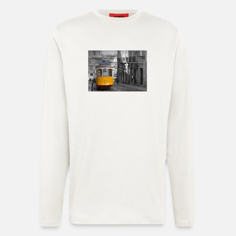 Lissabon Straßenbahn - Langarmshirt - made by SPREAD  - OFF WHITE