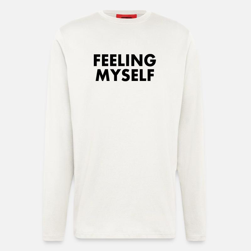 feeling myself - Langarmshirt - made by SPREAD  - OFF WHITE