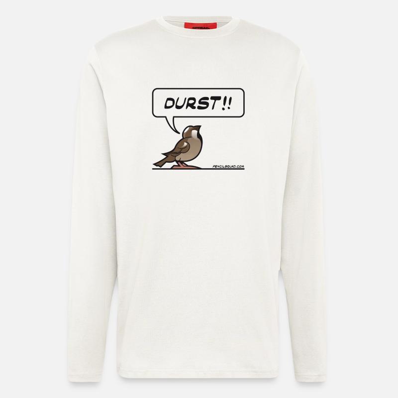 Durstiger Spatz - Langarmshirt - made by SPREAD  - OFF WHITE