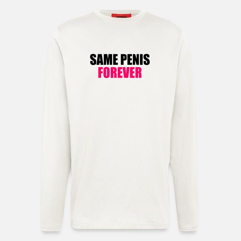 Same penis forever - Manches longues bio décontracté fabriqué en UE - OFF WHITE