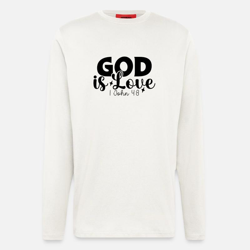 Gott ist Liebe - Langarmshirt - made by SPREAD - OFF WHITE