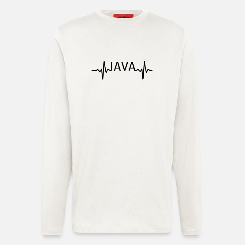 Heartbeat JAVA - Longsleeve - made by SPREAD  - OFF WHITE