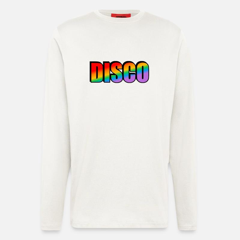 DISCO Gay Regenbogen Pride - Langarmshirt - made by SPREAD  - OFF WHITE