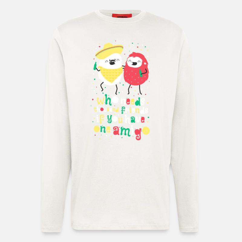 Amigos - beste Freunde - Langarmshirt - made by SPREAD  - OFF WHITE