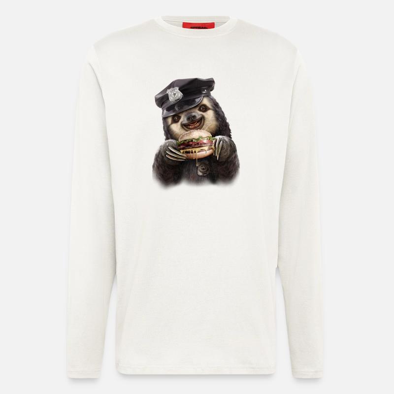 Burger Polizei - Langarmshirt - made by SPREAD  - OFF WHITE