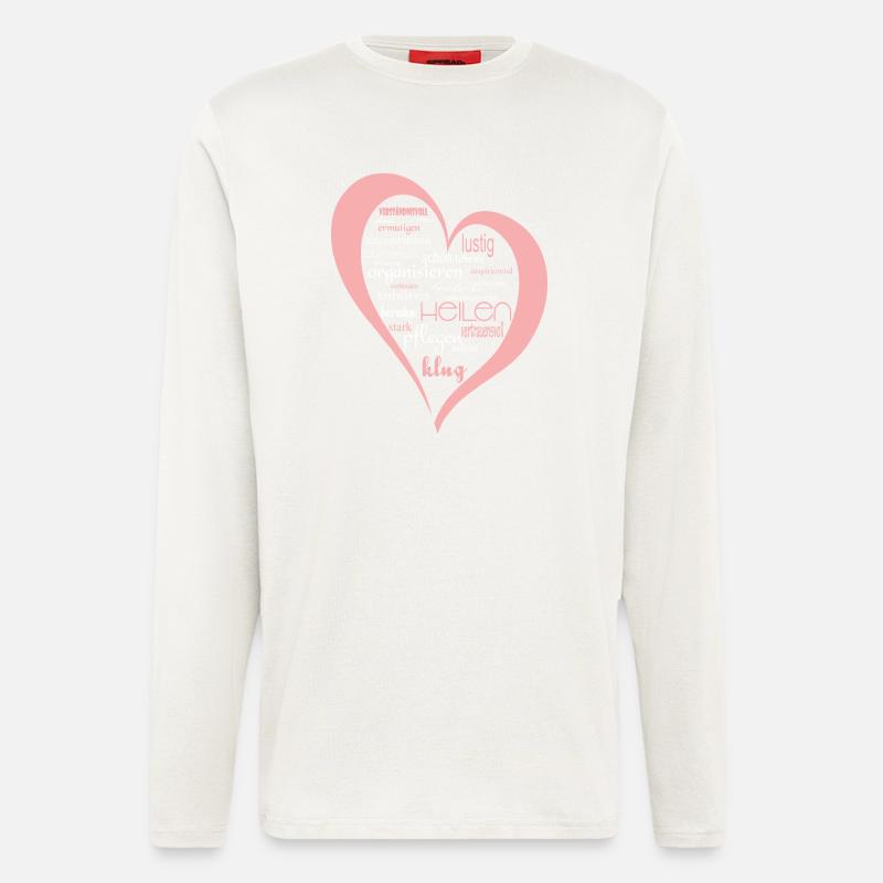 Krankenschwester Herz - Langarmshirt - made by SPREAD  - OFF WHITE