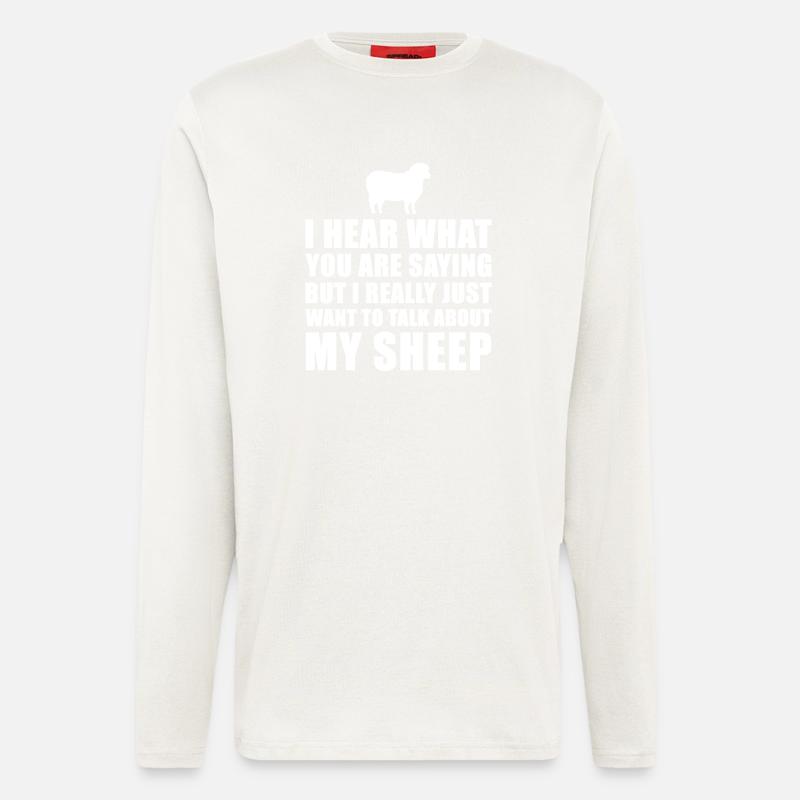 Funny Sheep Gift Idea - Longsleeve - made by SPREAD  - OFF WHITE