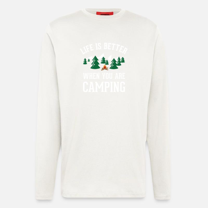 Camp lustige Geschenkidee - Langarmshirt - made by SPREAD  - OFF WHITE