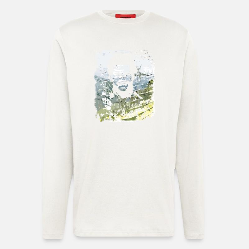 Pablo Escobar distressed - Langarmshirt - made by SPREAD - OFF WHITE