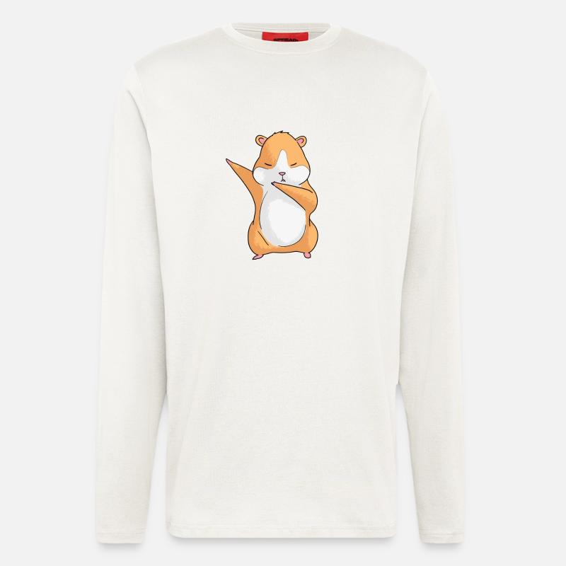 Dancing Hamsters - Teddyhamster Dabbing Dancing - Longsleeve - made by SPREAD  - OFF WHITE