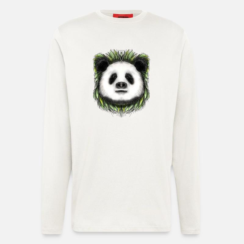 Ping Panda von Jon Ball - Langarmshirt - made by SPREAD  - OFF WHITE