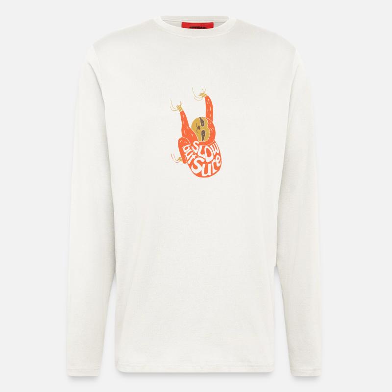 Faultier Slow but Sure - Langarmshirt - made by SPREAD  - OFF WHITE