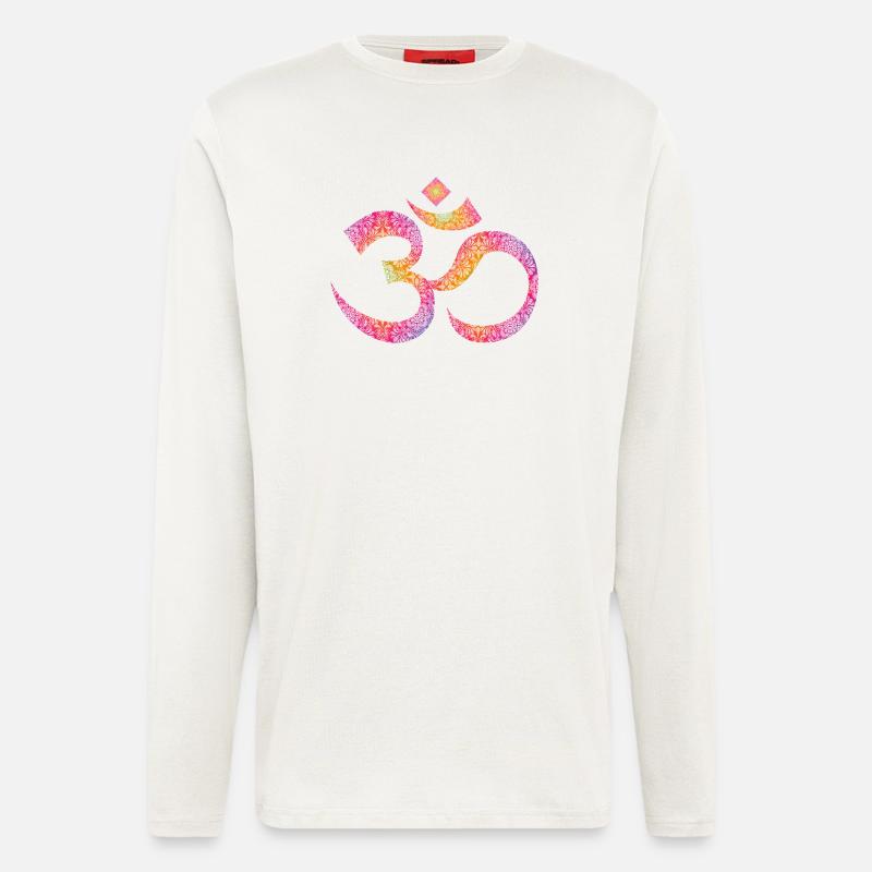 OM Mandala - Langarmshirt - made by SPREAD  - OFF WHITE