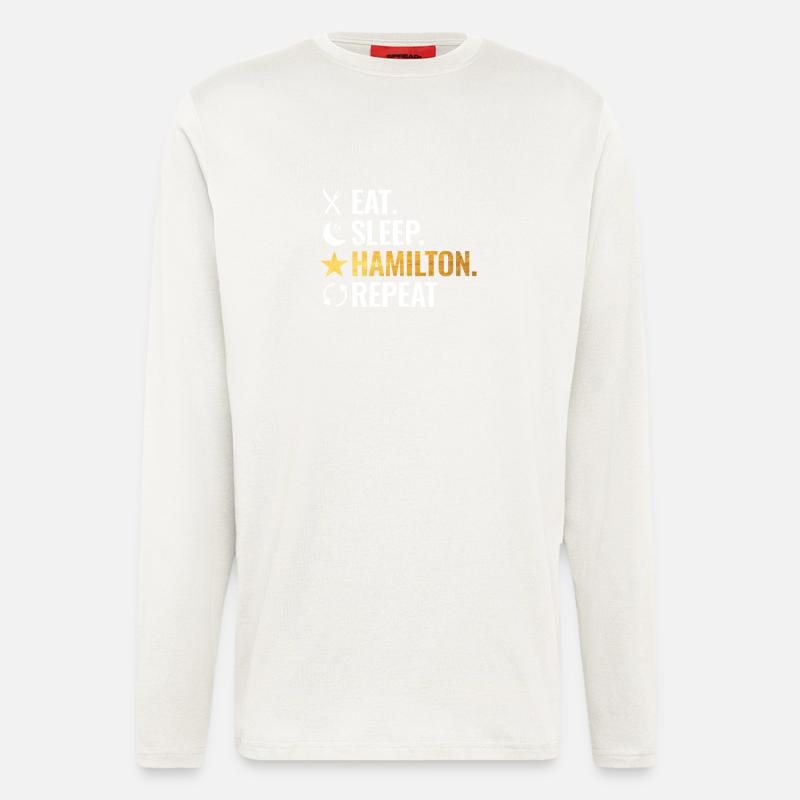 Eat Sleep Hamilton Repeat - Longsleeve - made by SPREAD - OFF WHITE