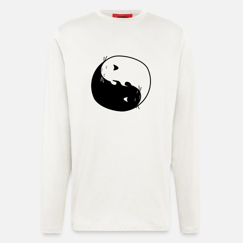 Katze yin yang - Langarmshirt - made by SPREAD  - OFF WHITE
