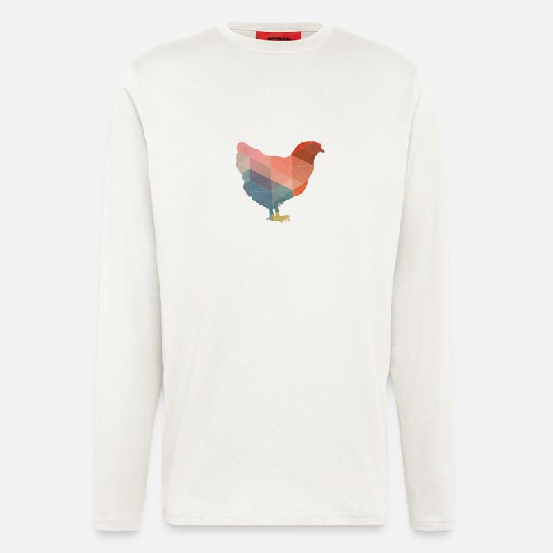Polygon Huhn - Langarmshirt - made by SPREAD  - OFF WHITE