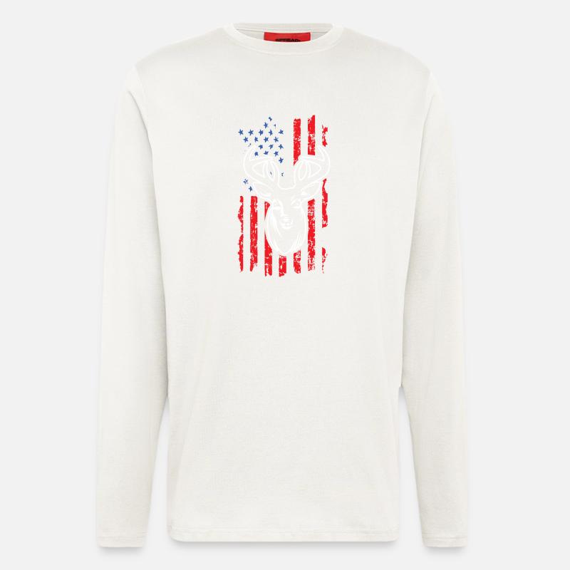 Hirsch jagen - Langarmshirt - made by SPREAD - OFF WHITE