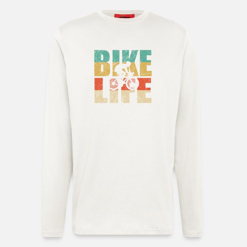 Fahrrad Leben Geschenk - Langarmshirt - made by SPREAD  - OFF WHITE