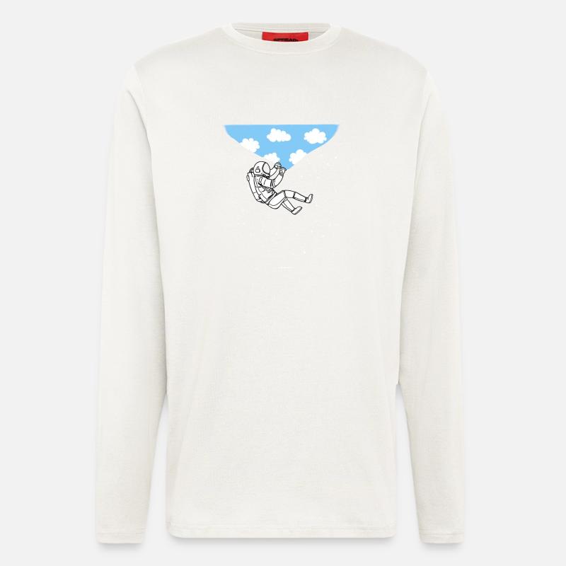 ASTRONAUT Wolken Geschenk - Langarmshirt - made by SPREAD - OFF WHITE