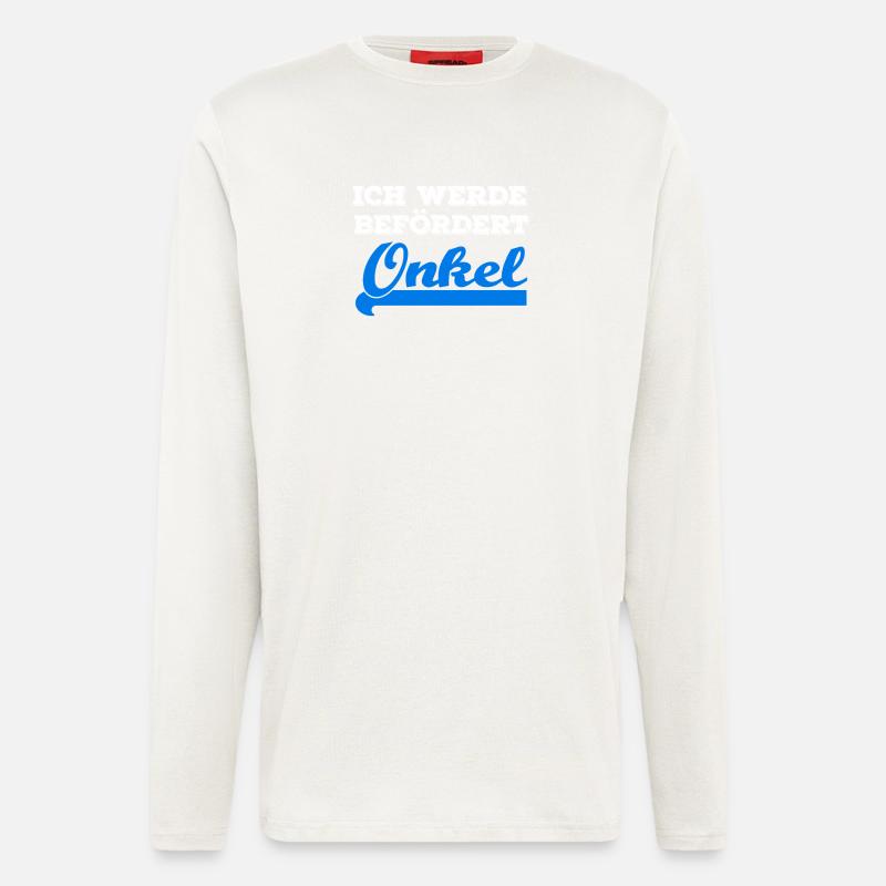 ich werde befördert: Onkel | Geschenk - Langarmshirt - made by SPREAD - OFF WHITE
