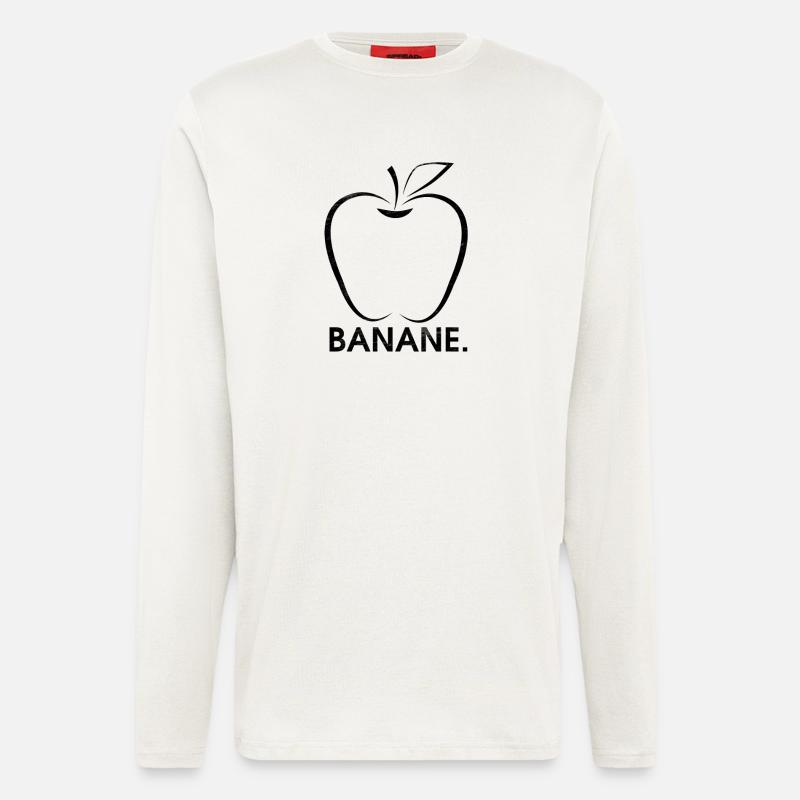 Apfel oder Banane - Langarmshirt - made by SPREAD  - OFF WHITE