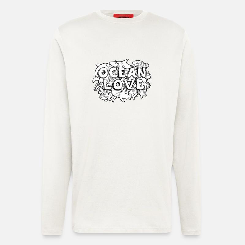 doodle Art Ocean - Langarmshirt - made by SPREAD  - OFF WHITE