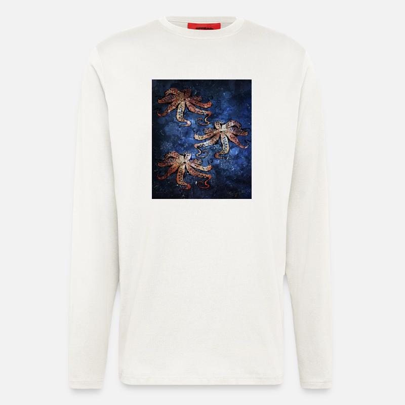 Octopus Krake - Langarmshirt - made by SPREAD  - OFF WHITE