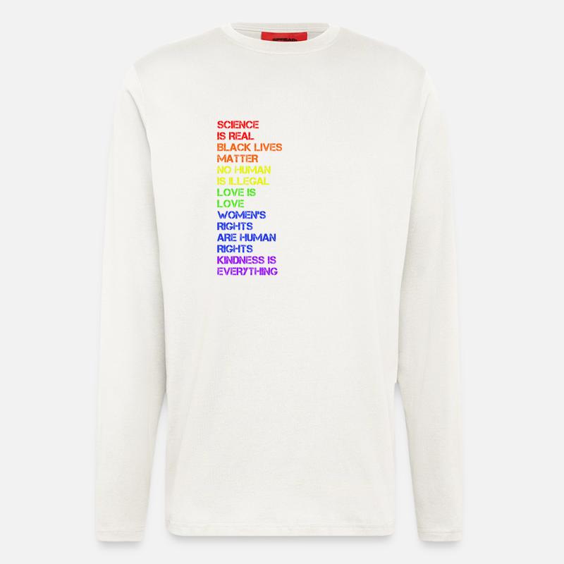 Science is Real - LGBT - Langarmshirt - made by SPREAD  - OFF WHITE