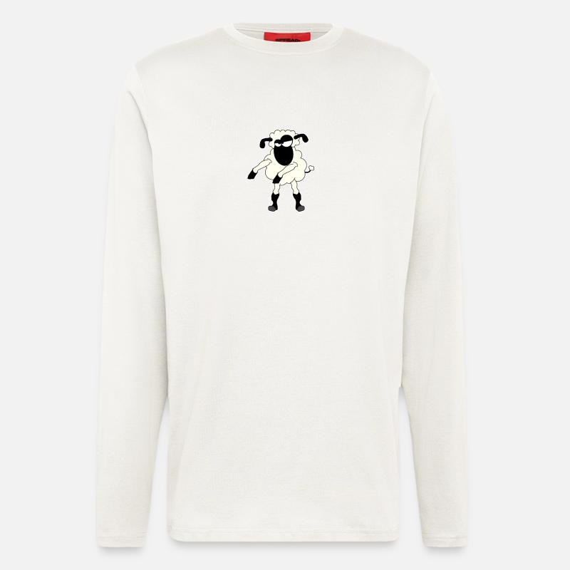 Floss Dance Déplacer les moutons - Manches longues bio décontracté fabriqué en UE - OFF WHITE