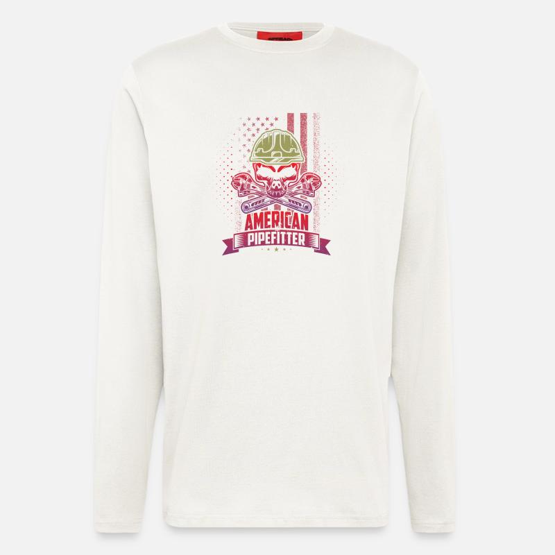 American Pipefitter - Langarmshirt - made by SPREAD  - OFF WHITE
