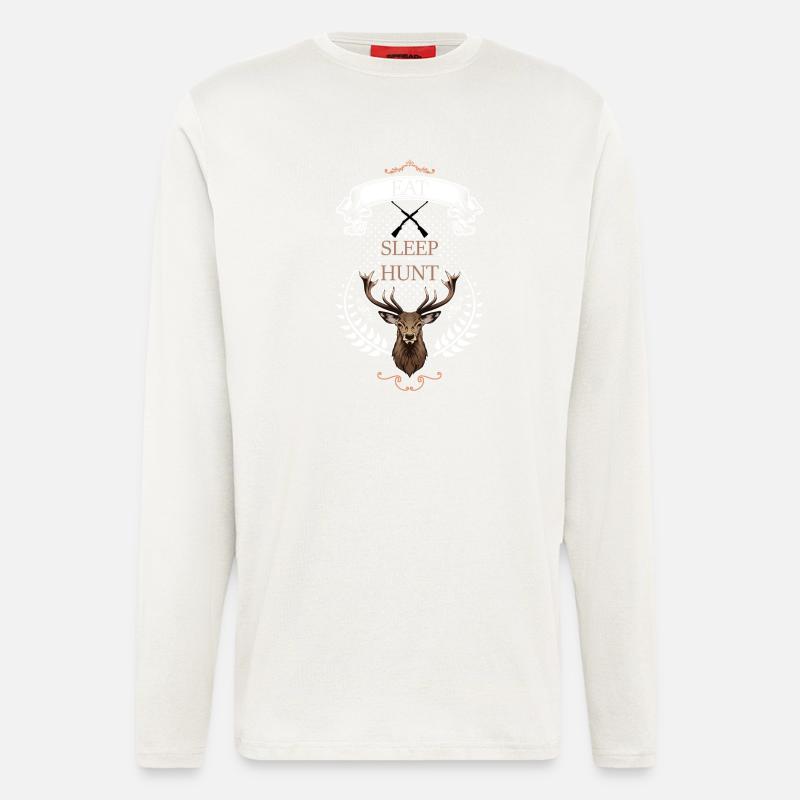 Eat, Sleep, Hunt! - Langarmshirt - made by SPREAD  - OFF WHITE