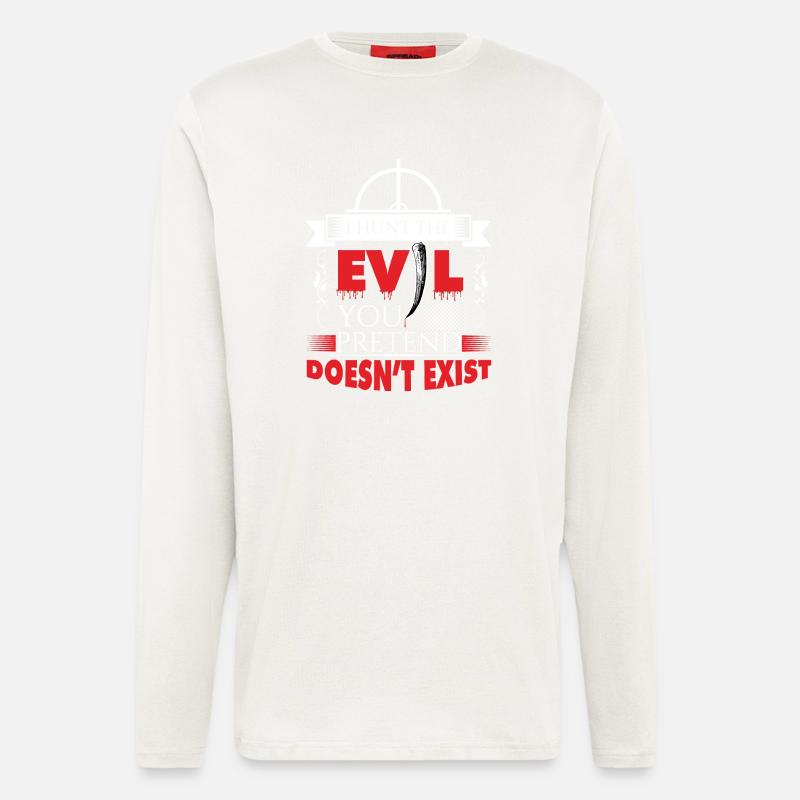 I hunt evil! - Langarmshirt - made by SPREAD  - OFF WHITE
