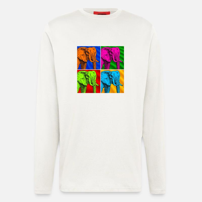 Elefant - Langarmshirt - made by SPREAD  - OFF WHITE