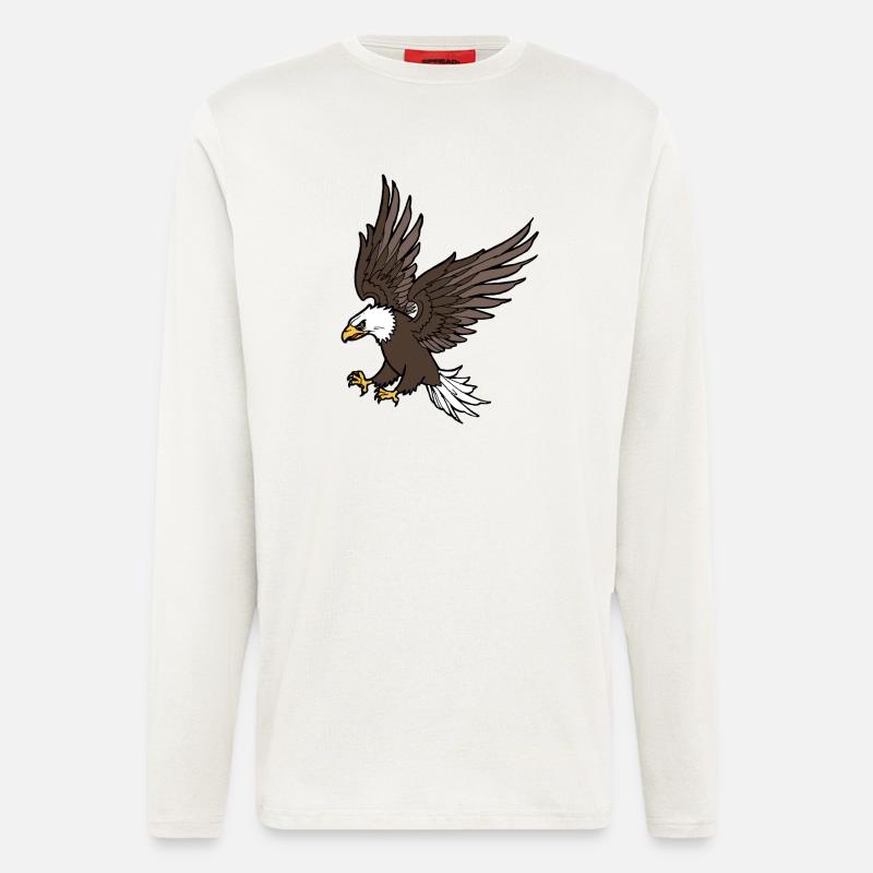 Adler greift an - Langarmshirt - made by SPREAD  - OFF WHITE
