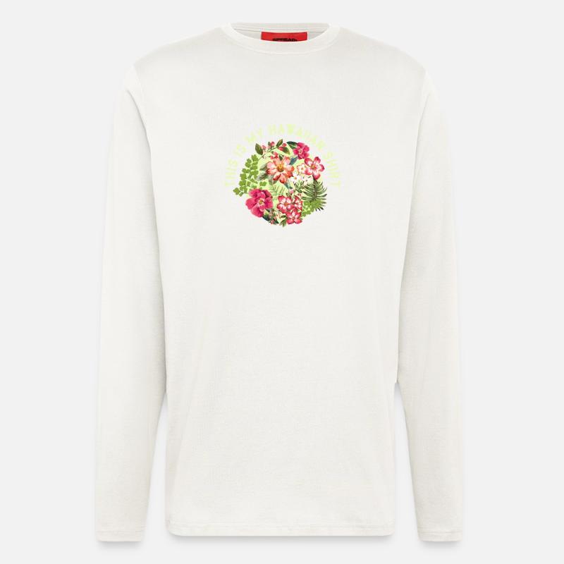 Hawaii Hemd - Langarmshirt - made by SPREAD  - OFF WHITE