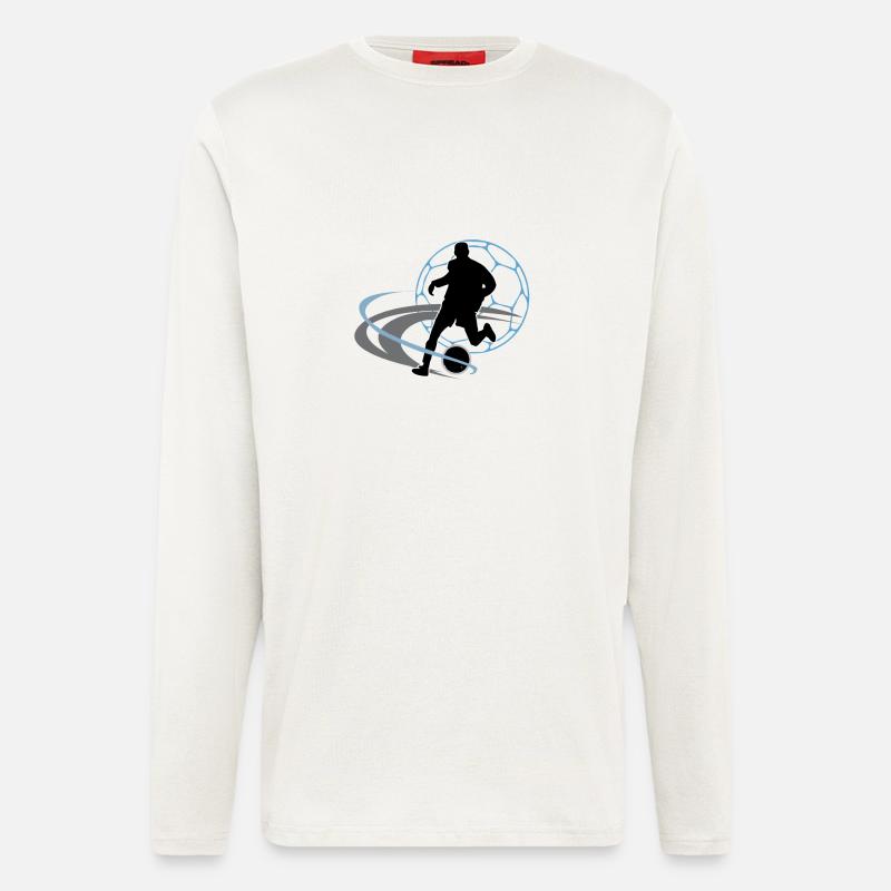Fußball Hobby cooles Geschenk - Langarmshirt - made by SPREAD  - OFF WHITE