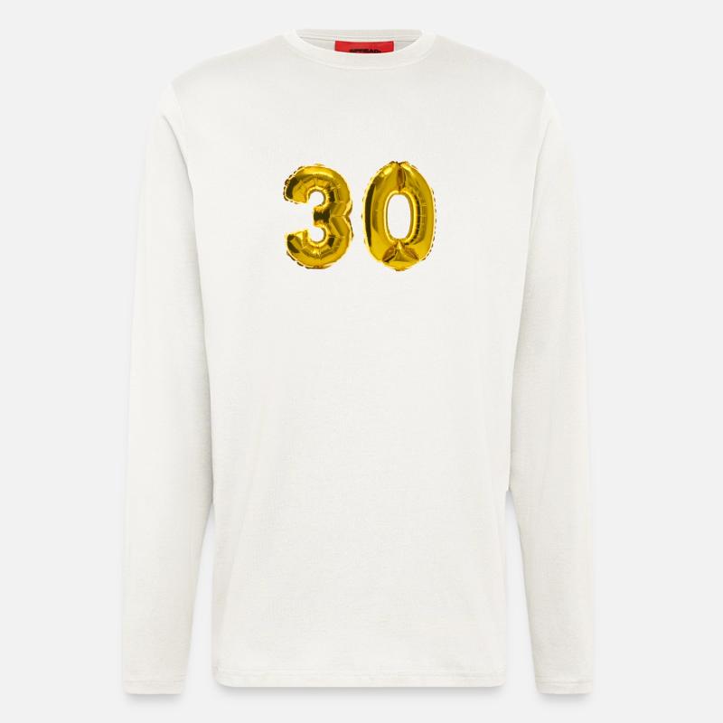 30 ans - Manches longues bio décontracté fabriqué en UE - OFF WHITE