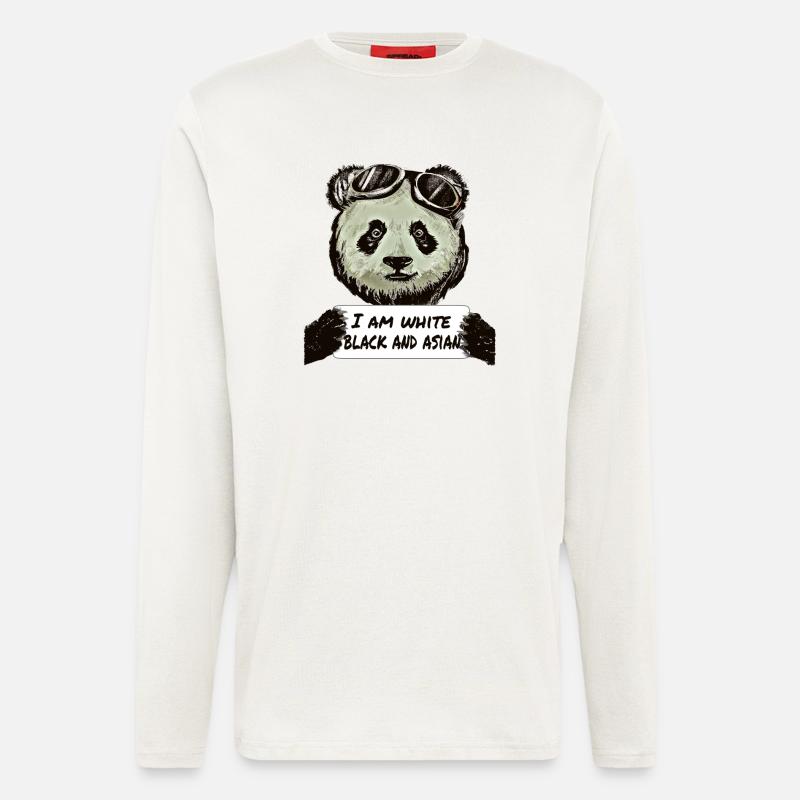 Cool Pilot Panda - Langarmshirt - made by SPREAD  - OFF WHITE